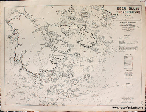 Antique-Map-Deer-Island-Thoroughfare-Maine-Eldridge-Harbor-Nautical-Chart-Maps-of-Antiquity-1909