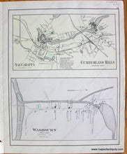 Load image into Gallery viewer, 1884 - Mount Desert Maine **Sold** Antique Map Hand-Colored Genuine
