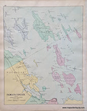 Load image into Gallery viewer, 1884 - Double-Sided Map: Somerset County Maine Oldtown Falmouth Foreside And Adjacent Islands Casco
