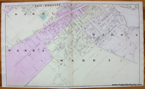 Saco-and-Biddeford-(Part-2)-York-County-Maine-Antique-Map-1872-Sanford-Everts-1870s-1800s-19th-century-Maps-of-Antiquity