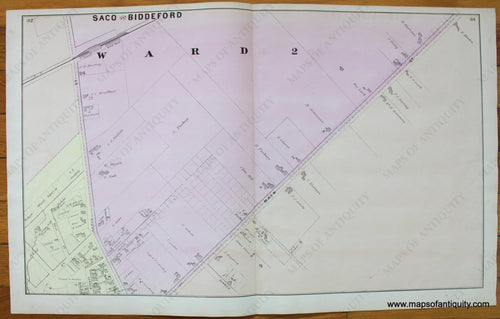 Saco-and-Biddeford-(Part-3)-York-County-Maine-Antique-Map-1872-Sanford-Everts-1870s-1800s-19th-century-Maps-of-Antiquity