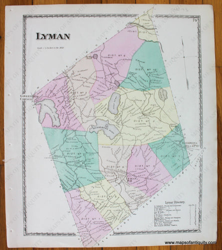 Lyman-York-County-Maine-Antique-Map-1872-Sanford-Everts-1870s-1800s-19th-century-Maps-of-Antiquity