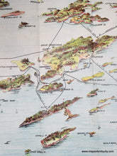 Load image into Gallery viewer, Close up of the islands of Casco Bay that are in the foreground.
