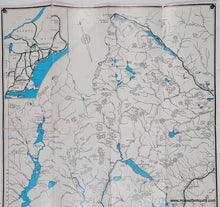 Load image into Gallery viewer, 1951 - The Rangeley Lakes Region Maine Vintage Map Genuine
