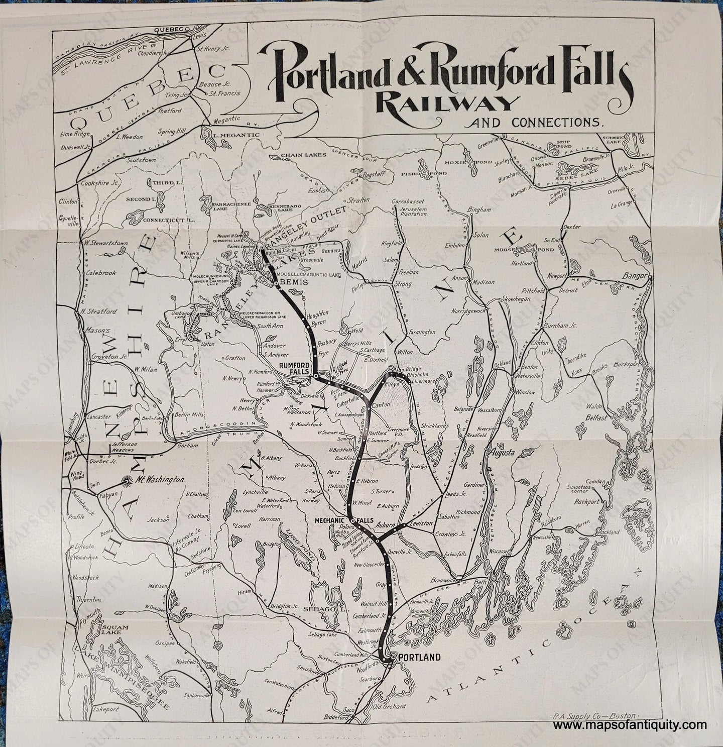 Genuine-Antique-Booklet-with-Maps-The-Rumford-Falls-Line-and-the-Rangeley-Lakes-Resorts-Maine--1902-Portland-Rumford-Falls-Railway-Maps-Of-Antiquity