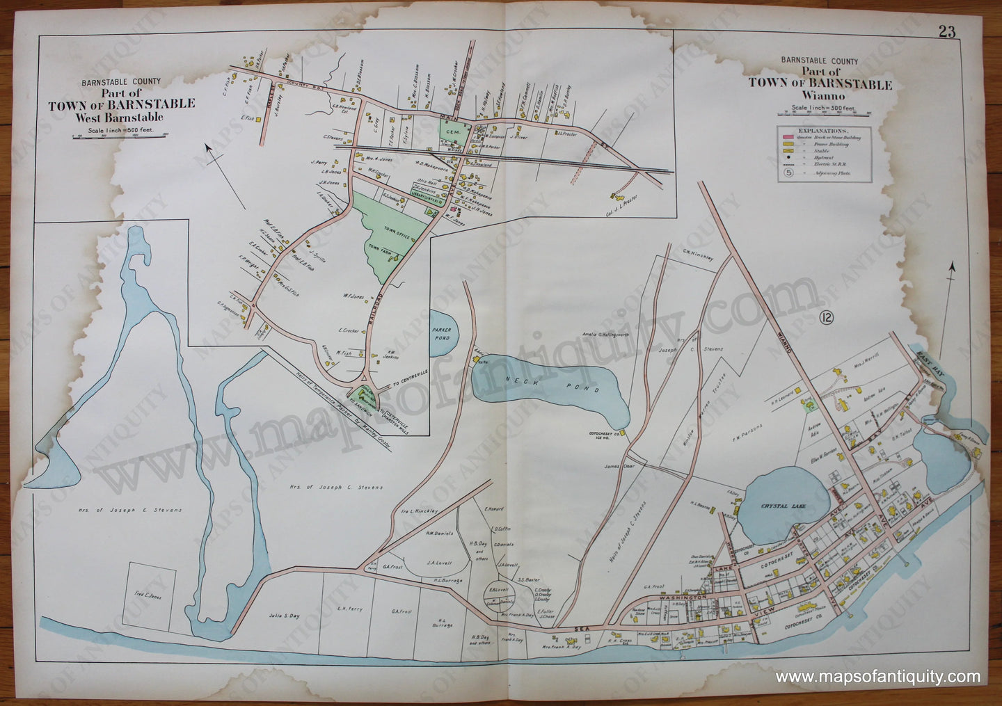 Antique-Map-West-Barnstable-Wianno-Walker-1906-Cape-Cod