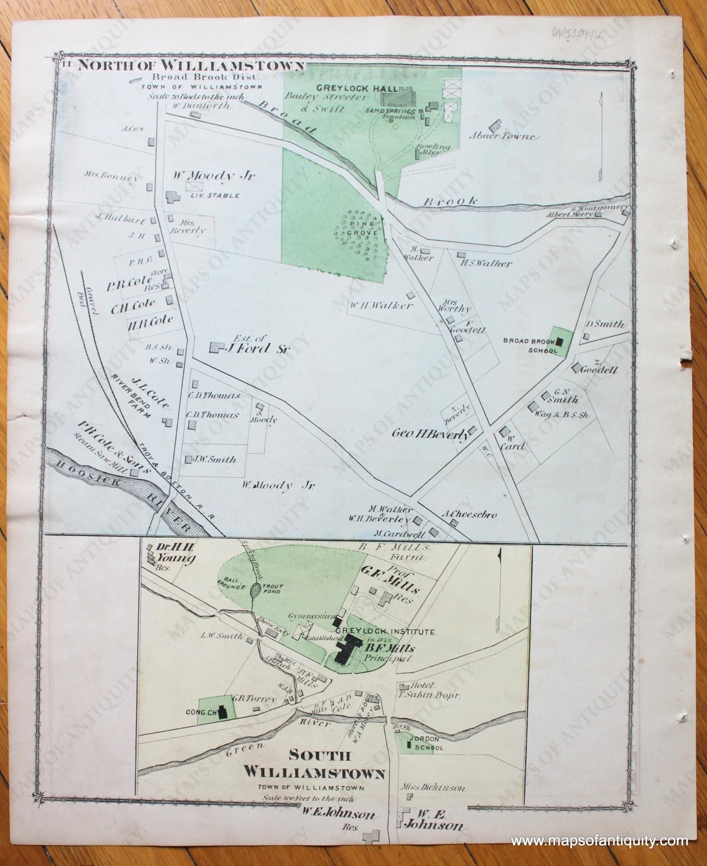 Antique-Map-Berkshire-County-Massachusetts-Williamstown-MA-Maps-of-Antiquity