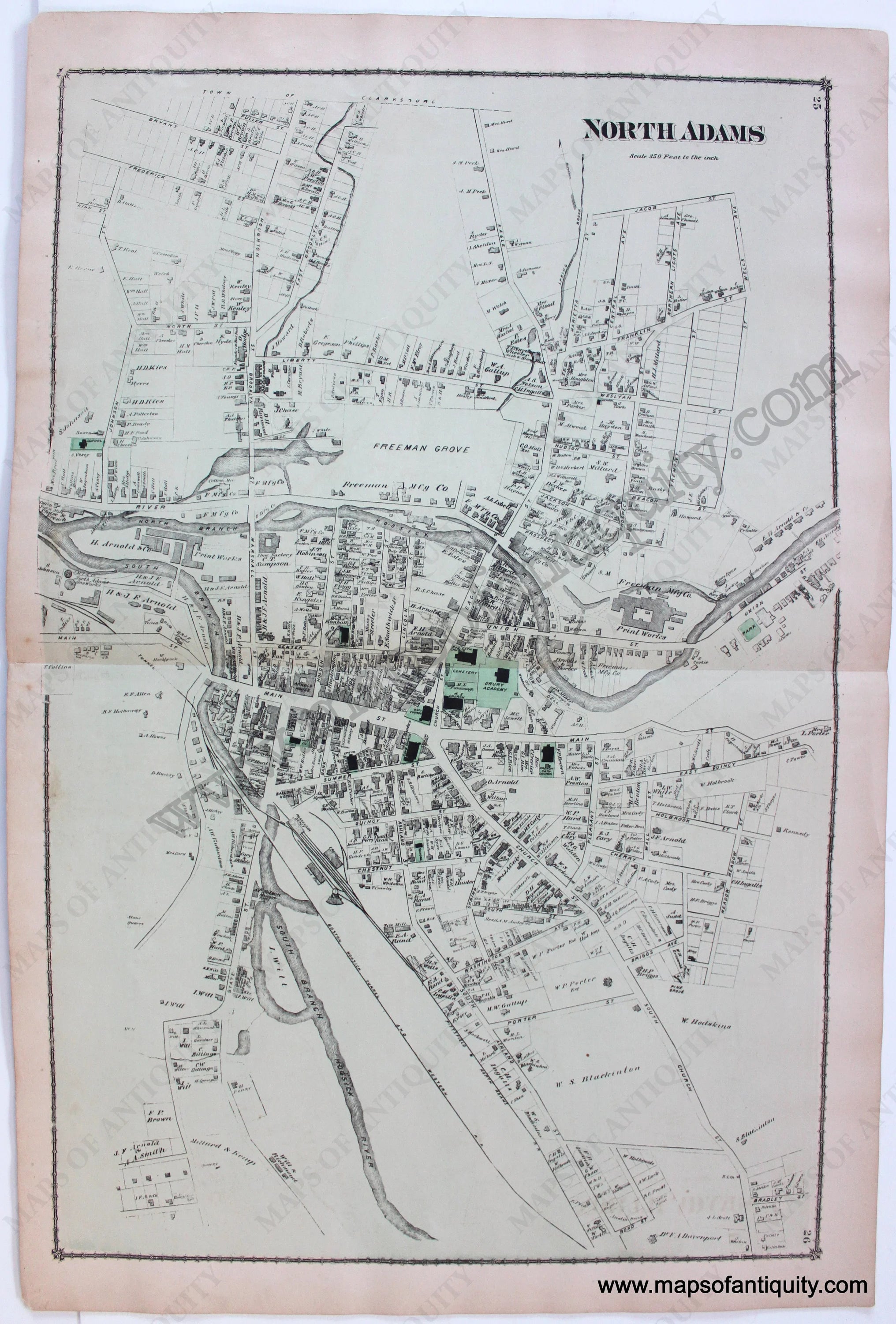 1876 - North Adams, pp. 25-26 (MA) - Antique Map – Maps of Antiquity