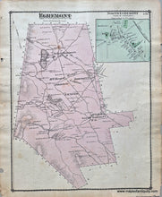 Load image into Gallery viewer, Antique map of Egremont, Massachusetts. Hand-colored in pink with a green inset map of North Egremont. Shows property owners names. MAS1116-Antique-Map-Egremont-p-102-1876-Beers-Mount-Washington-MA-Mass-Massachusetts-Berkshire-County
