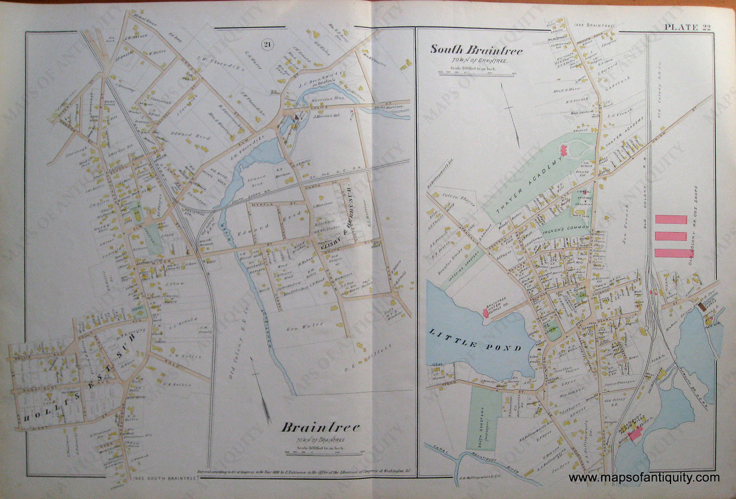 Antique-Map-Braintree-and-South-Braintree-MAPlate-22