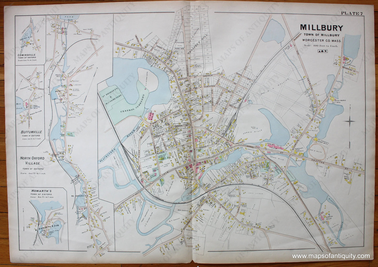 Antique-Map-Millbury-Plate-7