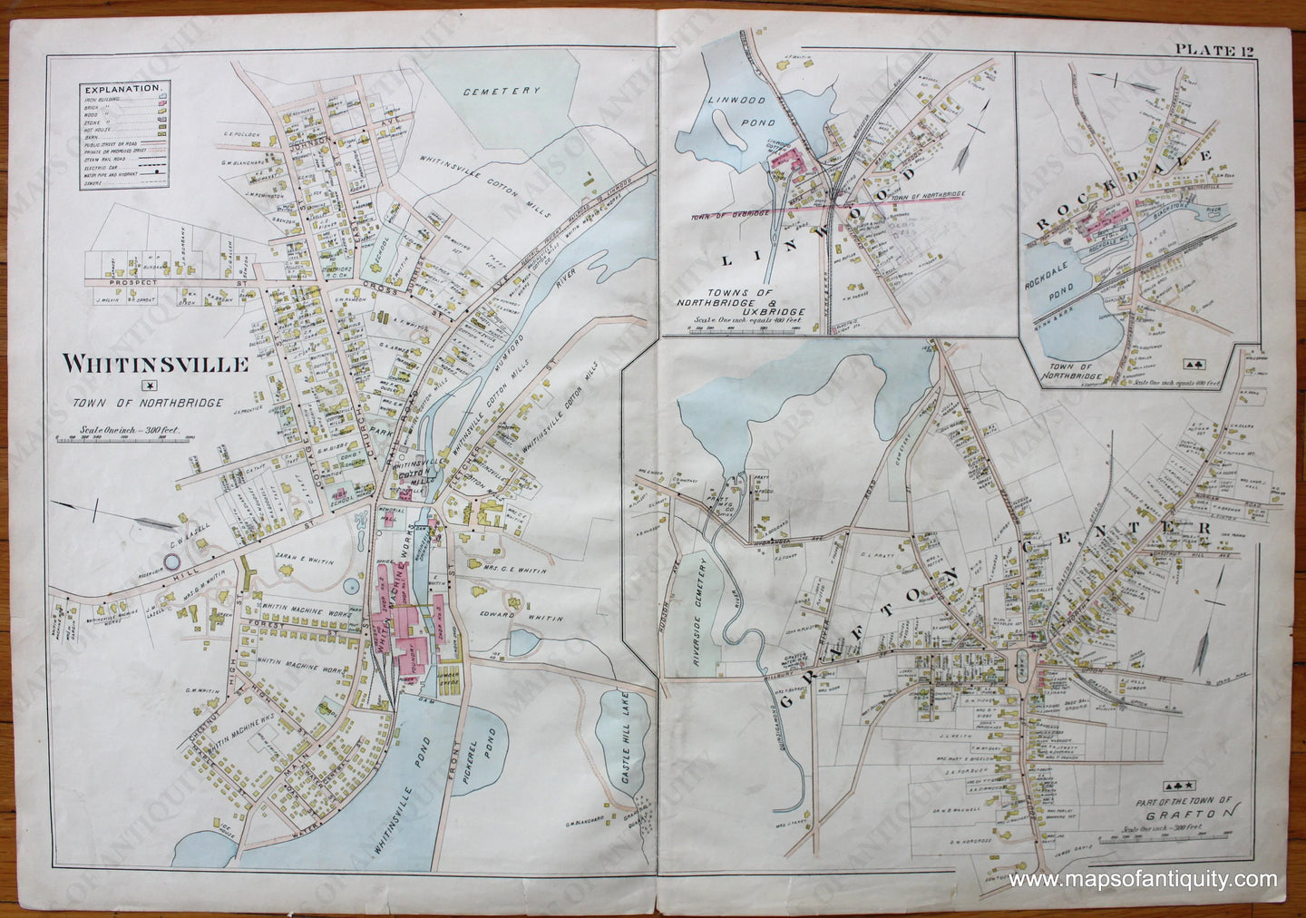 Antique-Map-Whitinsville-Linwood-Rockdale-Grafton-Center-Plate-12