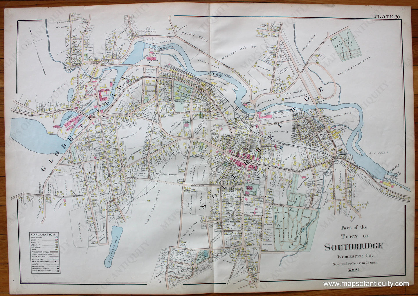 Antique-Map-Part-of-the-Town-of-Southbridge-Plate-20