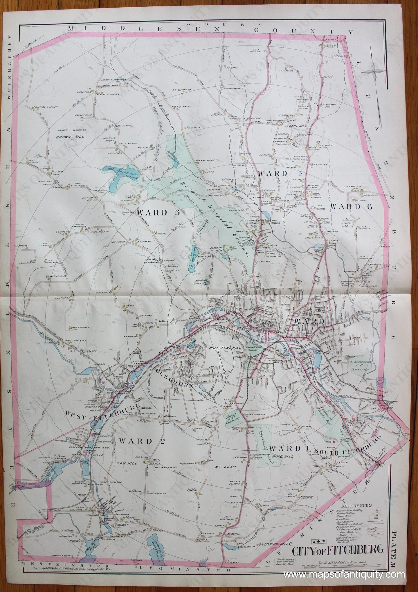 Antique-Map-City-of-Fitchburg-Plate-51