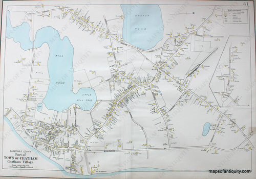 Antique-Hand-Colored-Map-Part-of-the-Town-of-Chatham-Chatham-Village-Page-41-(MA)-****-Massachusetts-Cape-Cod-and-Islands-1906-Walker-Maps-Of-Antiquity