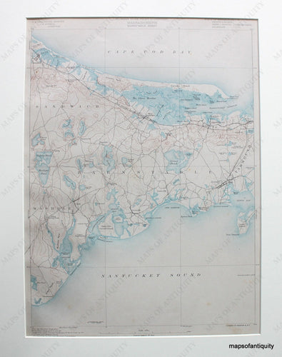 Antique-Topographical-Map-Barnstable-Sheet-Massachusetts-Cape-Cod-and-Islands-1890-U.S.-Geological-Survey-Maps-Of-Antiquity