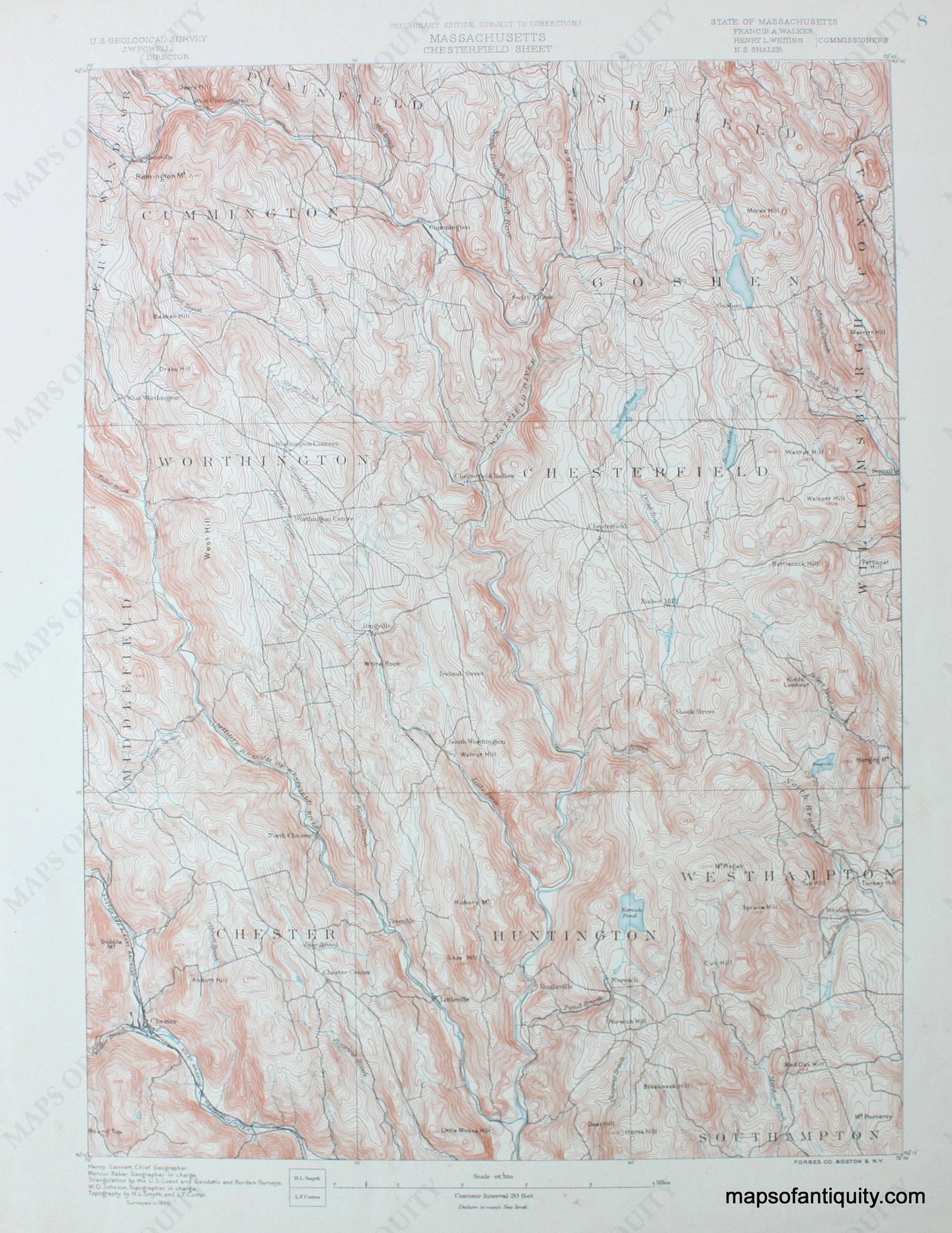 Topographical-Map-MA-Chesterfield-sheet-antique-topo-map-United-States-Massachusetts-General-1890-USGS-Maps-Of-Antiquity