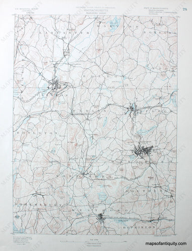 Topographical-Map-MA-Marlboro-sheet-antique-topo-map-United-States-Massachusetts-General-1890-USGS-Maps-Of-Antiquity