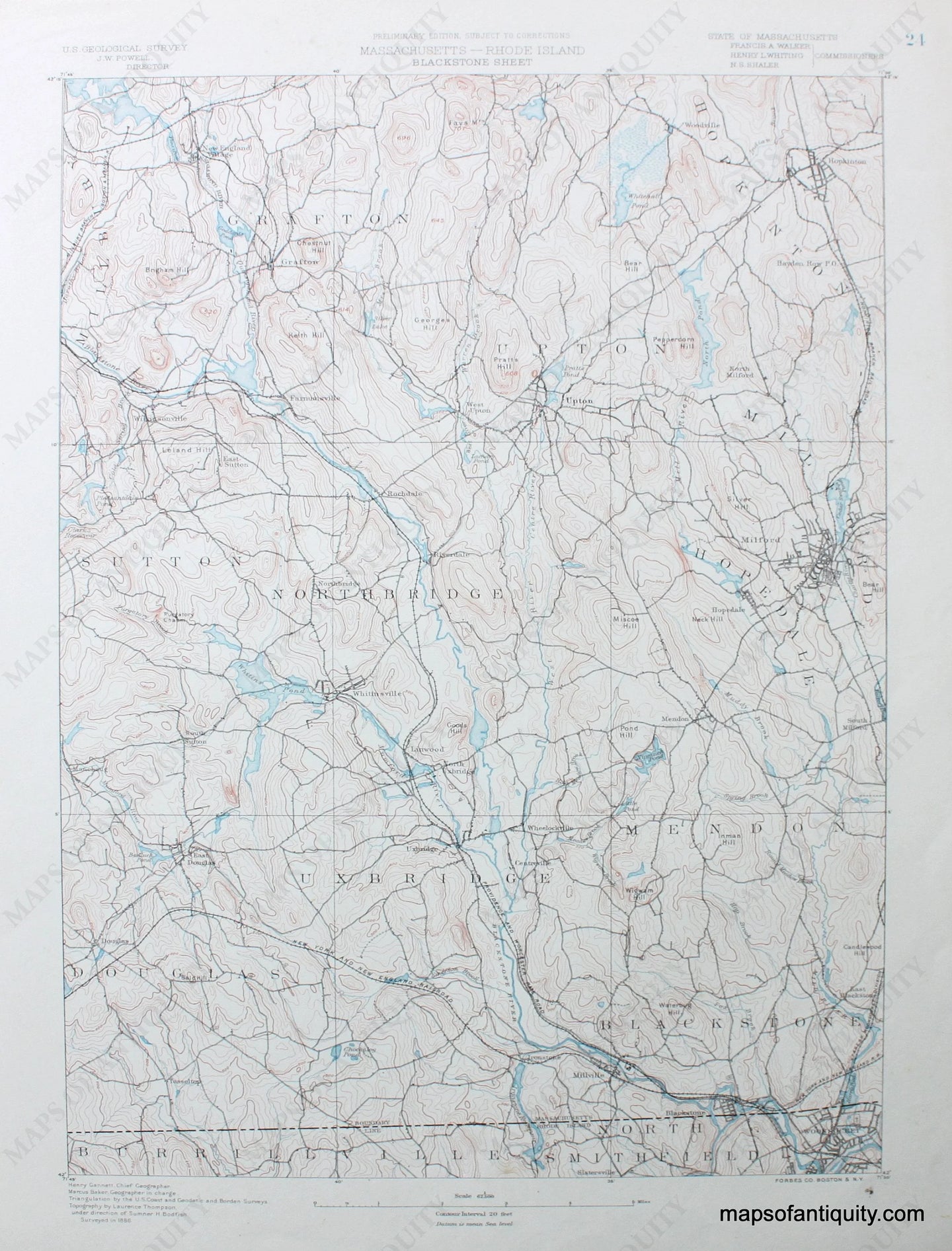 Topographical-Map-MA/RI-Blackstone-sheet-antique-topo-map-United-States-Massachusetts-General-1890-USGS-Maps-Of-Antiquity