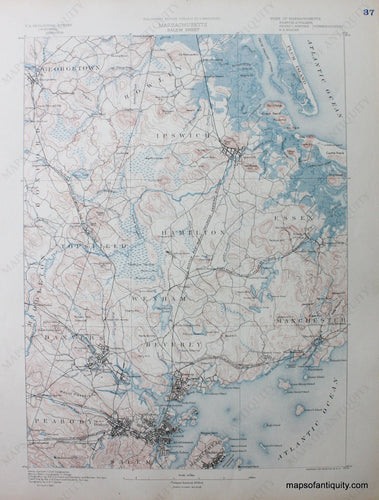 Topographical-Map-MA-Salem-sheet-antique-topo-map--United-States-Massachusetts-General-1890-USGS-Maps-Of-Antiquity