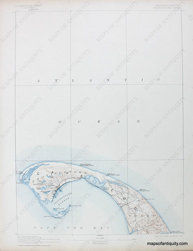 Topographical-Map-MA-Provincetown-sheet-antique-topo-map-United-States-Massachusetts-General-1906-USGS-Maps-Of-Antiquity