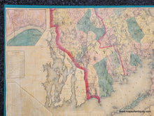 Load image into Gallery viewer, Massachusetts-Topographic-State-Wall-Map-Fragment-1861-Walling-Nantucket-Martha&#39;s-Vineyard-Cape-Cod-Buzzards-Bay-Plymouth-Accushnet-Antique-1860s-1800s-19th-century-Maps-of-Antiquity
