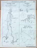 1910 - Sakonnet River, RI; Westport, Mass.; Point Judith Harbor of Refuge - Antique Chart