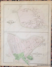 Load image into Gallery viewer, 1879 - Double-Sided Sheet With Three Maps: Nantasket Beach/Hull/Downer Landing (Ma) Antique Map
