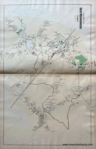 Antique-Hand-Colored-Map-East-Bridgewater-(MA)-United-States-Massachusetts-1879-Walker-Maps-Of-Antiquity