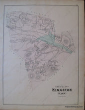 Load image into Gallery viewer, 1879 - Village Of Kingston With Versos: Town And Halifax Silver Lake (Ma) Antique Map Genuine
