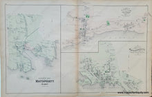 Load image into Gallery viewer, Antique-Hand-Colored-Map-Mattapoisett/Sippican/North-Carver/Bryantville/Ellis-Furnace/Agawam--(MA)--United-States-Massachusetts-1879-Walker-Maps-Of-Antiquity
