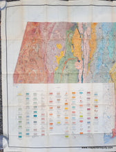 Load image into Gallery viewer, Antique printed-color Geologic Map of Massachusetts and Rhode Island Geological 1916
