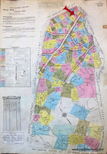 Load image into Gallery viewer, 1925 - Brookline Mass. Wards 16 And 17 Antique Map Genuine Hand-Colored
