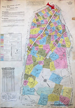 Load image into Gallery viewer, 1925 - Brookline Mass. Wards 18 And 19 Antique Map Genuine Hand-Colored
