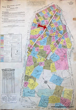 Load image into Gallery viewer, 1925 - Brookline Mass. Wards 34 And 35 Antique Map Genuine Hand-Colored
