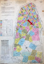 Load image into Gallery viewer, 1925 - Brookline Mass. Wards 60 And 61 Antique Map Genuine Hand-Colored
