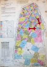 Load image into Gallery viewer, 1925 - Brookline Mass. Wards 66 And 67 Antique Map Genuine Hand-Colored
