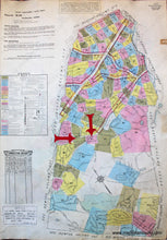 Load image into Gallery viewer, 1925 - Brookline Mass. Wards 84 And 85 Antique Map Genuine Hand-Colored
