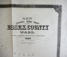 Load image into Gallery viewer, 1884 - New Driving Road Map Of Essex County Mass. Antique Genuine Hand-Colored
