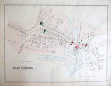 Load image into Gallery viewer, 1884 - Salem Saugus And Lynnfield Massachusetts Antique Map Genuine Hand-Colored
