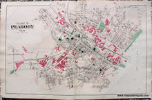 Load image into Gallery viewer, Antique-Hand-Colored-Map-Peabody-Massachusetts-******-United-States-Massachusetts-1884-Walker-Maps-Of-Antiquity
