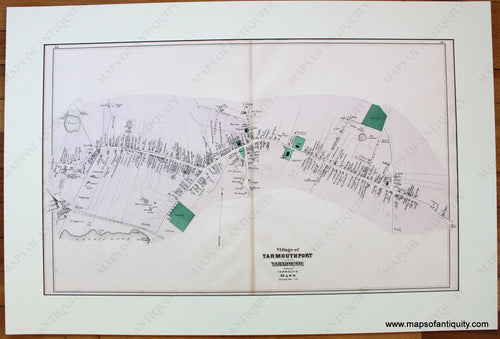 Antique-Hand-Colored-Map-Village-of-Yarmouthport-and-Yarmouth-pp.-40-41-(MA)-Massachusetts-Cape-Cod-and-Islands-1880-Walker-Maps-Of-Antiquity