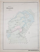 Load image into Gallery viewer, 1884 - Double-sided map: Village of Essex / Towns of Essex and Hamilton, Massachusetts - Antique Map

