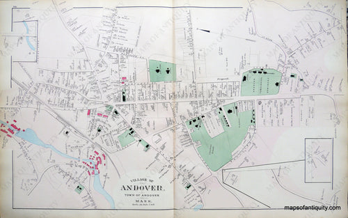 Antique-Hand-Colored-Map-Villages-of-Andover-and-Georgetown-Town-of-Georgetown-Massachusetts-United-States-Massachusetts-1884-Walker-Maps-Of-Antiquity