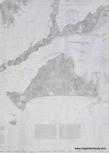 Load image into Gallery viewer, Uncolored antique sailing chart of Buzzard&#39;s Bay and Martha&#39;s Vineyard from 1860
