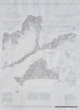 Load image into Gallery viewer, Uncolored antique sailing chart of Buzzard&#39;s Bay and Martha&#39;s Vineyard from 1860
