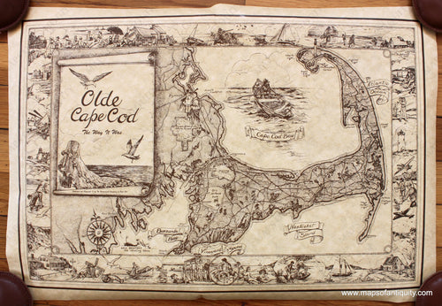 Antique-Map-Olde-Cape-Cod-The-Way-It-Was