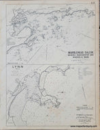 Antique-Black-and-White-Chart-Marblehead-Salem-Beverly-Manchester-and-Magnolia-Mass-and-Lynn-Mass.--United-States-Massachusetts-1908-Eldridge-Maps-Of-Antiquity