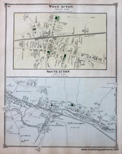 Load image into Gallery viewer, 1875 - Acton, verso West Acton and South Acton (MA) - Antique Map
