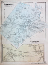 Load image into Gallery viewer, 1875 - Melrose Center, verso Concord and Westvale (MA) *****SOLD***** - Antique Map
